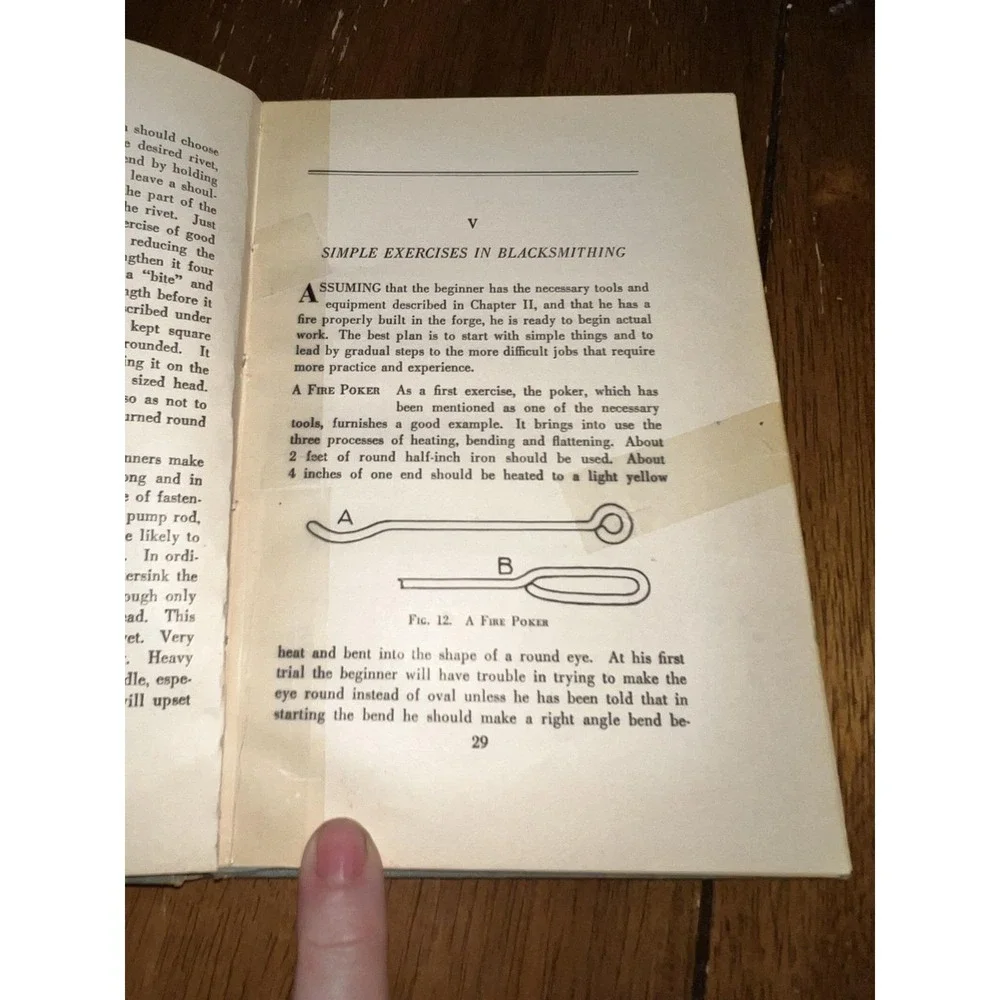 Vintage Blacksmithing James‎ M. Drew 1947 5th Printing Manual Book USA